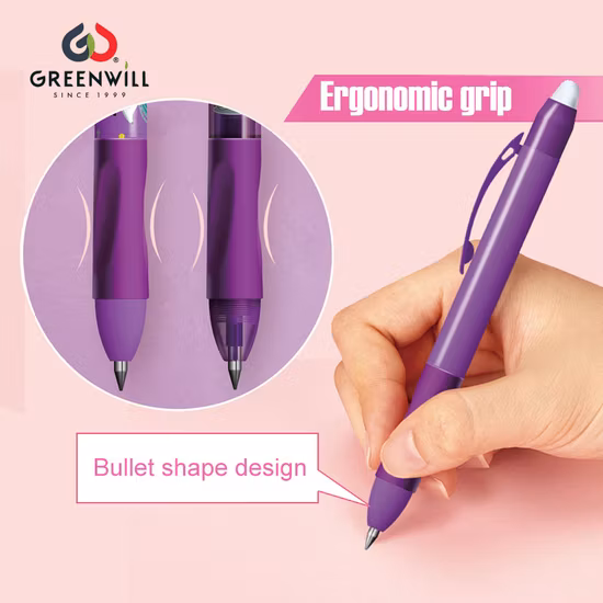 Greenwill Retractable Erasable Gel Pen Cartoon Pattern Press Switch Pen (KP202101)