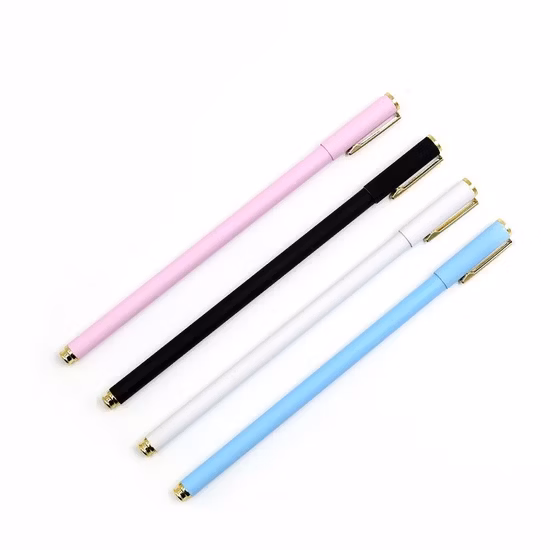 Металлическая гелевая черная фирменная офисная канцелярская подарочная ручка